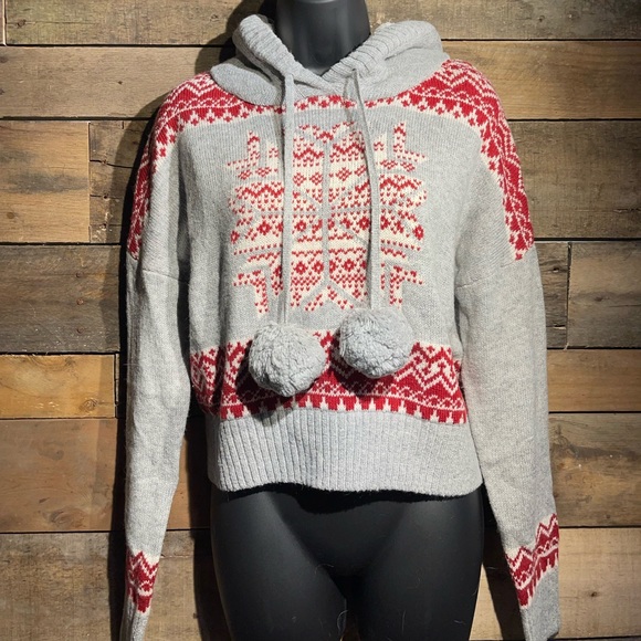 Tops - Snowflake Pattern Hoodie